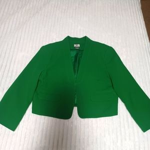 Worthington green crop blazer